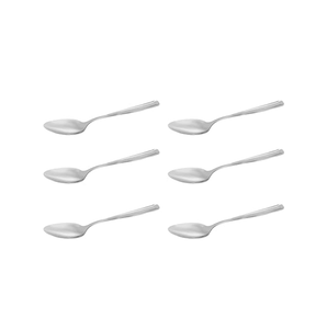 Cuillère à dessert à café en acier inoxydable avec long manche pour restaurants et hôtels 6 pcs - Product Image 6