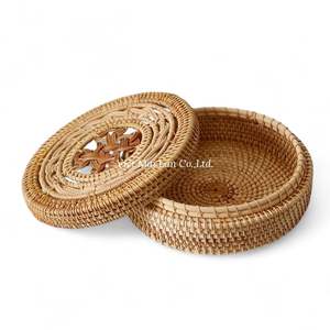 Handmade Vietnamese Rattan <b>Storage</b> <b>Box</b> Wholesale For Retail Home <b>Decor</b> And <b>Storage</b> - Product Image 2