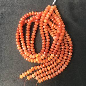 Perles Rondelles Facettées en Cornaline 100% Naturelle Certifiée IGI 7mm-12mm Grade AA Orange Feu pour Fabrication de Bijoux Vivaaz Gems - Product Image 6