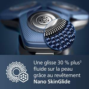 Afeitadora Eléctrica Inalámbrica Húmeda/Seca con Triple Cuchilla, Sistema de Limpieza Rápida, Impermeable IPX7, Recargable por USB, Recortadora Rotatoria con Cartucho - Product Image 6