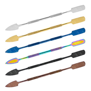 Outils de sculpture de cire les mieux notés Spatule plate à double extrémité Ciseau Couteau à découper la cire Poignée ergonomique Spatule à découper en argile - Product Image 5