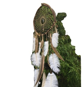 Capteur de rêves-bois d'hamamélis naturel et plumes-fait à la main en rotin de vie fait à la main chambre à coucher Boho capteur de rêves cadeau de fête des mères - Product Image 1