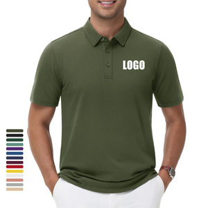 Camiseta personalizada OEM, camisetas polo de golf de manga corta de algodón liso en blanco de ajuste regular - Product Image 1