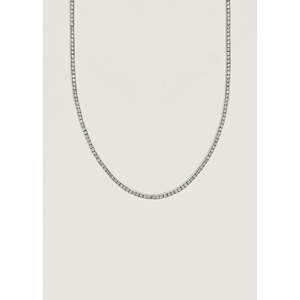 Petite Diana 5.0ctw White Gold Tennis <b>Necklace</b> Elegant Diamond Jewelry - Product Image 1