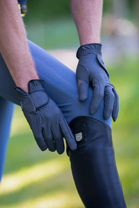 Gants de sport de course équestre personnalisés de haute qualité gants d'hiver en cuir d'équitation en micro tissu pour la sécurité OEM disponible - Product Image 3