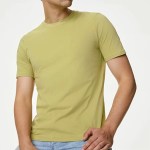T-shirt en coton léger uni pour homme, tee-shirt basique, personnalisation de la marque, OEM ODM - Product Image 3