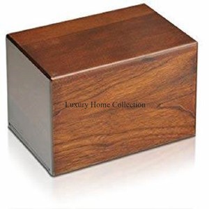 Urnas de cremación con forma rectangular de alta calidad hechas de madera de acacia 100%, ataúd cinerario para cenizas humanas, superventas de La <span class=keywords><strong>India</strong></span>