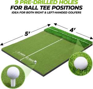 Tapis d'entraînement de golf – Tapis d'entraînement en gazon artificiel pour practice de golf en extérieur et entraînement de swing en intérieur/extérieur - Product Image 4