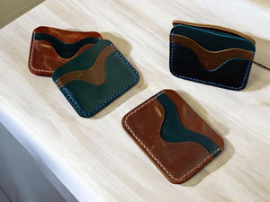 Classic Genuine <b>Leather</b> <b>Card</b> <b>Holder</b> With Hand Stitching Slim Wallet Handmade Burnished Edges Organizer HLC-0034 - Product Image 6