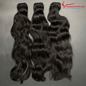 Hot Deal Autumn Vietnamese Remy Human Hair Silky Wavy Machine Double Weft Extensions Virgin Bundles Aligned Cuticle All Colors - Product Image 1