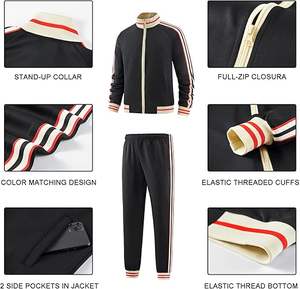 Custom Zip up Soft Shell Trackpants 2 piezas Set Hombres Impermeable Puños elásticos Unisex Nylon Windbreaker Chándal Chaquetas para hombres - Product Image 5