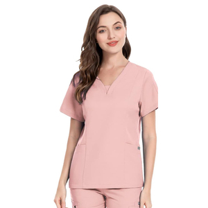 Conjuntos de uniformes de Enfermería de calidad superior OEM con logotipo personalizado antiarrugas transpirable para mujeres - Product Image 6