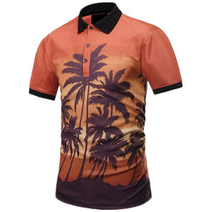 Nueva llegada de los hombres Slim Fit para Polo Camiseta cómoda de manga corta con estampado de color personalizable Tela ODM Estilo de calle - Product Image 4