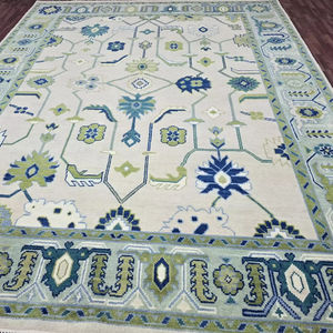 Haute qualité 12x15 Antique noué à la main Oushak laine tapis tailles traditionnelles coton matériel pour salon tapis ensembles exercice - Product Image 6