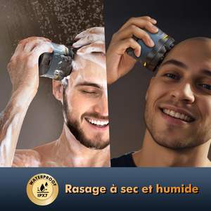 Cortadora de Pelo Inalámbrica Recargable para Hombre, Afeitadora Eléctrica de Uso en Seco y Húmedo con Cuchilla Magnética Flexible, Resistente al Agua IPX7 - Product Image 2
