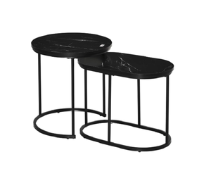 โต๊ะกาแฟโลหะและหินอ่อนตกแต่งใหม่เฟอร์นิเจอร์สำเร็จรูปสไตล์วินเทจ - Product Image 2