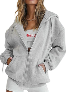 Sweats à capuche imprimés décontractés pour femmes Bangladesh Long hiver automne vêtements avant arrière Logos Anti-rétrécissement Anti-rides Badge - Product Image 3