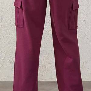 Pantalones de jogging holgados de alta calidad OEM al por mayor ropa deportiva de mujer pantalones de yoga 100% pantalones de algodón 2025 - Product Image 4