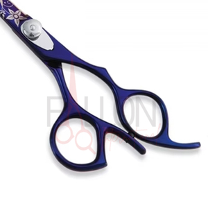 Ciseaux de coiffure professionnels bleus personnalisés en acier inoxydable, ciseaux de barbier décoratifs pour salon de coiffure avec logo - Product Image 5