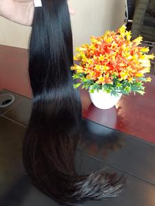 Cabello virgen vietnamita crudo de un donante La mejor calidad para blanquear y teñir extensiones de cabello humano de color claro - Product Image 5