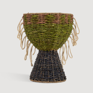 Accesorio ecológico para el hogar, jarrón de ánfora de algas marinas, jarrón decorativo de flores tejidas grandes rúsicas Vintage con asas dobles - Product Image 3