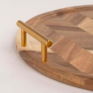 Bandeja para servir comida con forma personalizada de alta calidad con asa para uso en restaurante de hotel en casa bandeja para servir precios al por mayor - Product Image 5