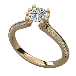 Anillo Solitario con Diamante Redondo - Product Image 1