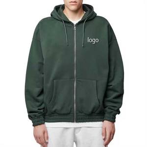 Sudaderas con Capucha y Cremallera para Hombre, Personalizadas con Logotipo Bordado, Ecológicas, de Secado Rápido, Gruesas, Transpirables, de Poliéster/Algodón y Felpa - Product Image 5