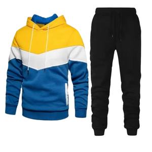 Conjuntos de ropa deportiva informal de otoño e invierno para hombres y mujeres, ropa de marca con Sudadera con capucha y pantalones de empalme, chándal con logotipo frontal - Product Image 6