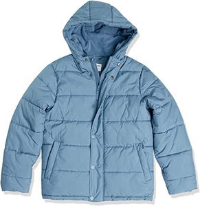 High Quality Hooded Men Puffer Jacket Winter Warm Wear Wholesale <b>Waterproof</b> Windproof Front Logo Zipper Closure Solid Pattern - Product Image 6