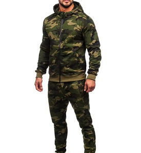 Logo personnalisé survêtements pour hommes survêtements vêtements de sport de gymnastique survêtements d'entraînement jogging ensemble sweat à capuche et pantalon deux pièces - Product Image 3