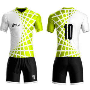Maillot de football personnalisé en gros du Pakistan, kit de sublimation de haute qualité 100 % polyester, col en V, unisexe, nom d'équipe personnalisé, 240g - Product Image 3