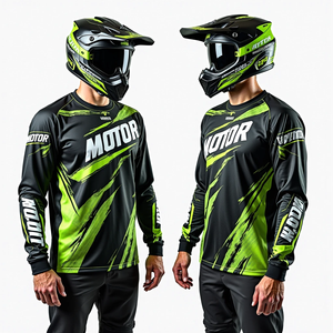 Jersey de Carreras Personalizado para Hombre, Diseñado con Estilo Sublimado Transpirable y Resistente al Viento para Motociclismo de Cross Country - Product Image 4