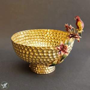 Luxury premium brass serving bowl ideal for holiday dinners large <b>family</b> gatherings catering businesses and event <b>planners</b> - Product Image 4