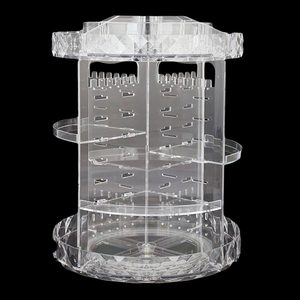 Acrylic Cosmetic <b>Makeup</b> Organizer Storage <b>Box</b> With 360 Rotation - White - Product Image 1