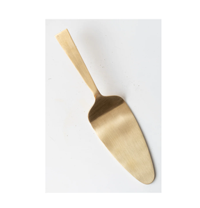 Ensemble de serveur de gâteau en laiton avec poignée élégante au design de fleur pour les supports en acier en forme de cuillère d'hôtel ou de restaurant à la maison - Product Image 6