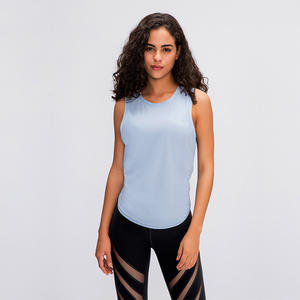 Tallas grandes, camisetas de algodón/fibra de bambú para mujer, camiseta transpirable suelta para Yoga, ropa de gimnasio con absorción de humedad y transpiración - Product Image 4