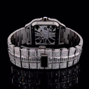 Elegante Reloj Deportivo de Moda Hip Hop de Lujo con Movimiento de Cuarzo de Acero Inoxidable y Diamantes Moissanite para Hombre y Mujer - Product Image 5