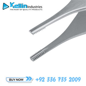 Adson คีมหนีบเนื้อเยื่อสีน้ำตาลไทเทเนียมแบบตรง7x7ด้ามแบนเครื่องมือผ่าตัด sialkot ผู้ผลิต kellinind - Product Image 3