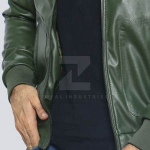 Veste en cuir imperméable coupe-vent avec col montant et logo sur le devant, haute qualité, prix bas, nouveau design pour la vente en ligne - Product Image 5