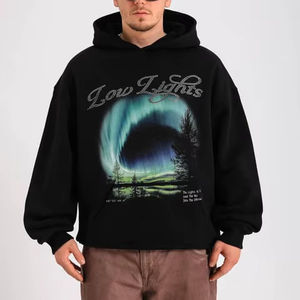 Sudadera con Capucha Extra Grande Personalizada OEM, 100% Algodón Felpa, para Hombre, con Bolsillo y Logotipo Bordado, Alta Calidad, Oferta al por Mayor, Invierno 2024 - Product Image 1