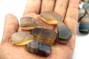 ชุด5ชิ้นหินฟลูออไรต์ธรรมชาติขนาดใหญ่30-35มม. เครื่องประดับที่มีเอกลักษณ์เฉพาะทำอัญมณีหลวม - Product Image 3