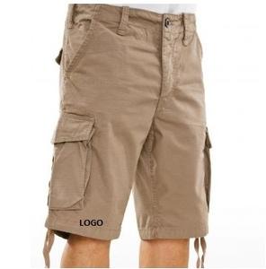 Short cargo en coton noir de haute qualité pour hommes, short noir décontracté à motif uni et respirant avec logo personnalisé - Product Image 3