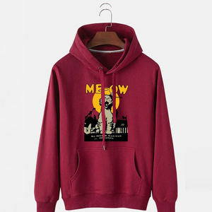 Pull à capuche imprimé personnalisé pour hommes haute qualité hiver polaire design surdimensionné motif solide col à capuche - Product Image 1