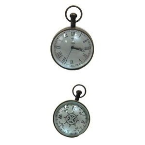 Reloj de bolsillo de latón náutico Premium Reloj de bolsillo decorativo vintage de 2 pulgadas Reloj marino de latón completo barato Proveedor India - Product Image 2