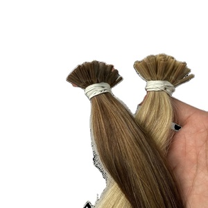 Extensions de cheveux Remy à cuticule brute, en gros, Double tirée, kératine, U Flat I Tip - Product Image 1