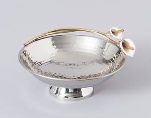 Tazón de Diseño Premium de Aluminio Fundido para Vajilla, Diseño de Esmalte Perlado, Tazón para Servir con Base Decorativa con Patrón Forrado - Product Image 5