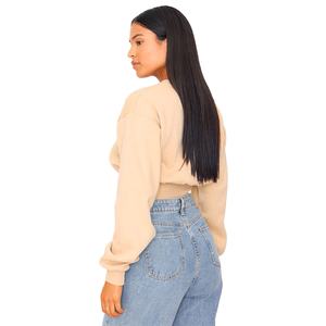 Haut court en polaire pour femmes Design moderne Tissu confortable Forme décontractée Production en usine OEM Étiquette personnalisée Vente en gros Street Fashion Wear - Product Image 3