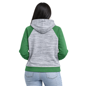 Sweat à capuche gris 08 Legacy à manches raglan, vêtements de sororité grecque, vêtements de sororité universitaire pour femmes, rose et vert, élégant, décontracté, vêtements grecs - Product Image 6