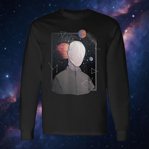 Camiseta de Manga Larga con Diseño Astral Espacial Cósmico del Hombre Sin Rostro Astronauta del Planeta para Hombre, Camiseta Promocional Espacial Cósmica - Product Image 3